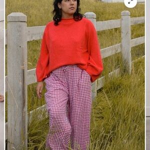 SØNDERHAUS Red and White Checkered Pants